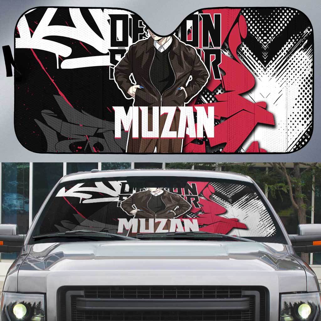 Muzan Demon Slayer Auto Sun Shade Red Graffiti Anime Aesthetic
