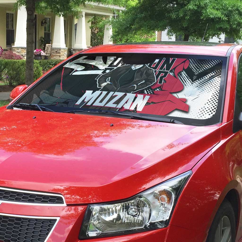 Muzan Demon Slayer Auto Sun Shade Red Graffiti Anime Aesthetic