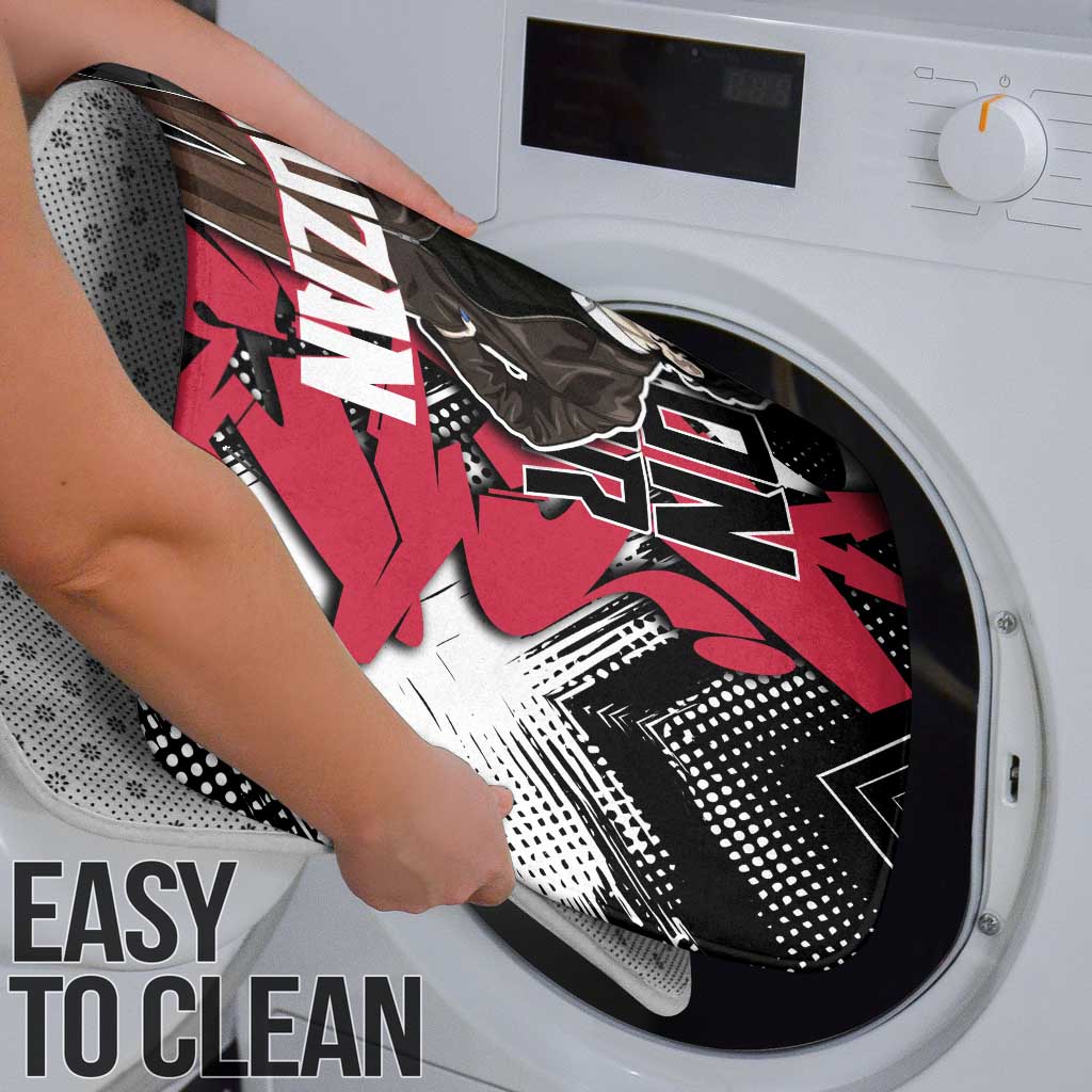 Muzan Demon Slayer Bathroom Set Red Graffiti Anime Aesthetic