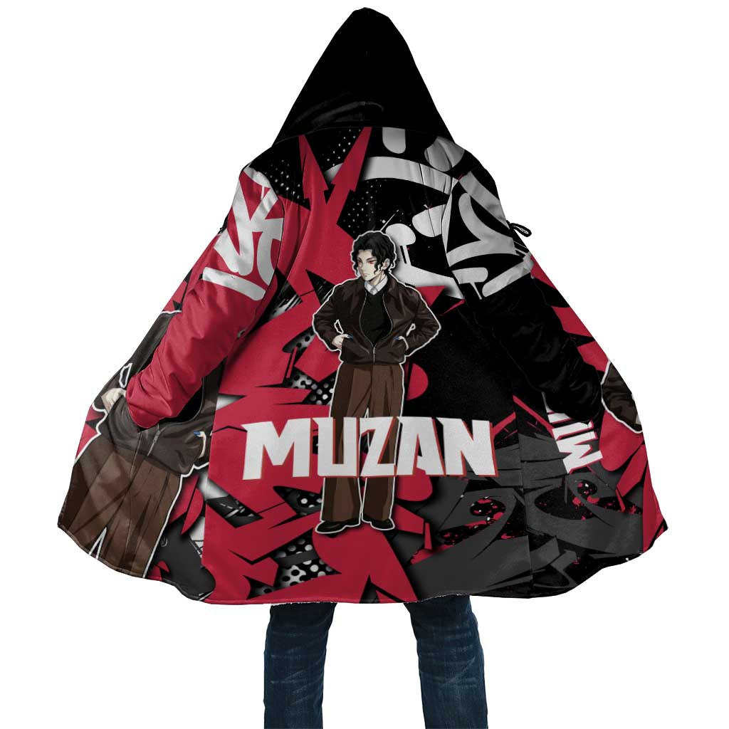 Muzan Demon Slayer Cloak Red Graffiti Anime Aesthetic