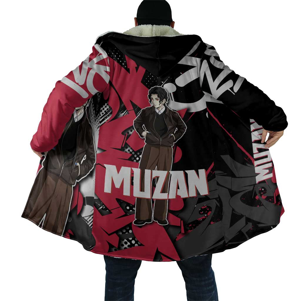 Muzan Demon Slayer Cloak Red Graffiti Anime Aesthetic