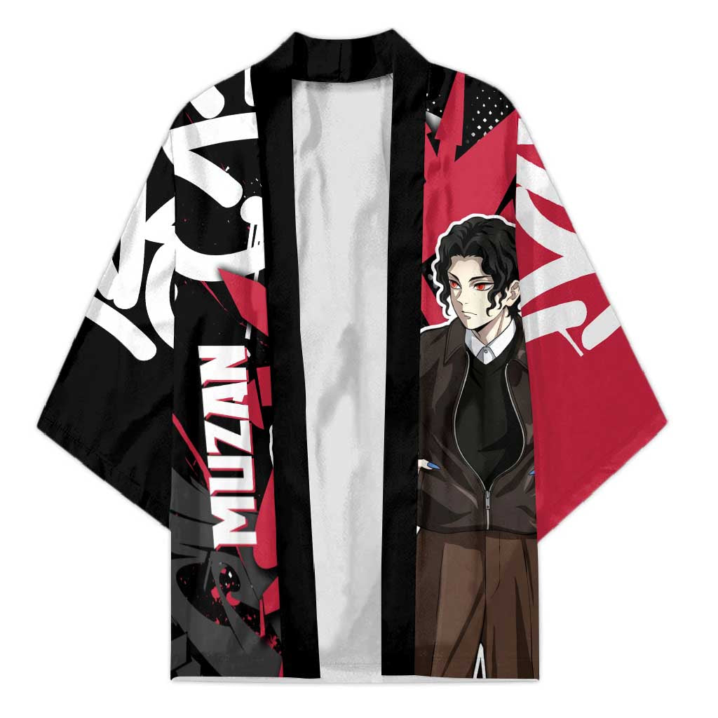 Muzan Demon Slayer Kimono Red Graffiti Anime Aesthetic
