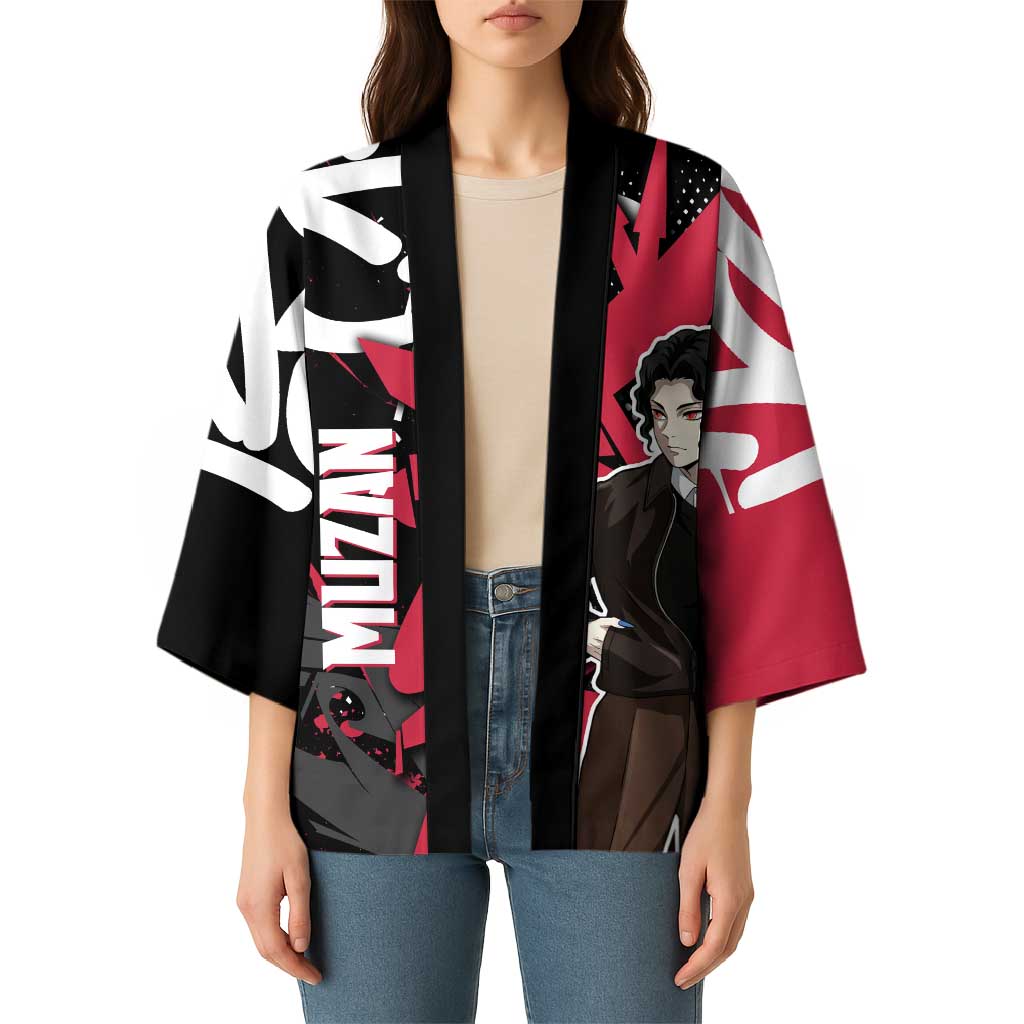 Muzan Demon Slayer Kimono Red Graffiti Anime Aesthetic