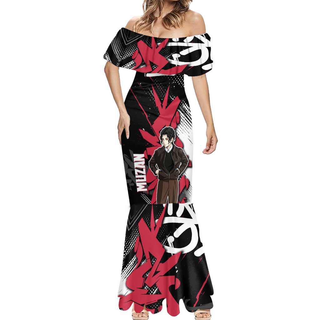 Muzan Demon Slayer Mermaid Dress Red Graffiti Anime Aesthetic