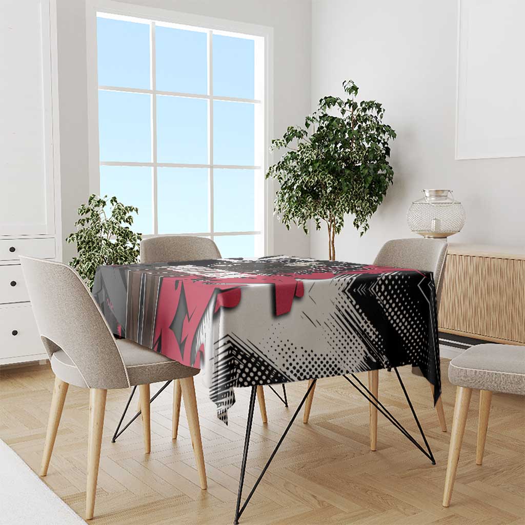 Muzan Demon Slayer Tablecloth Red Graffiti Anime Aesthetic