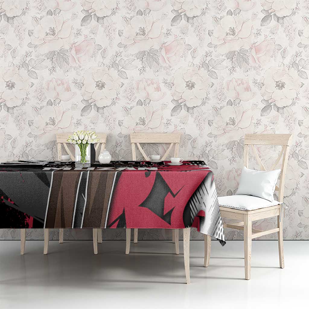 Muzan Demon Slayer Tablecloth Red Graffiti Anime Aesthetic