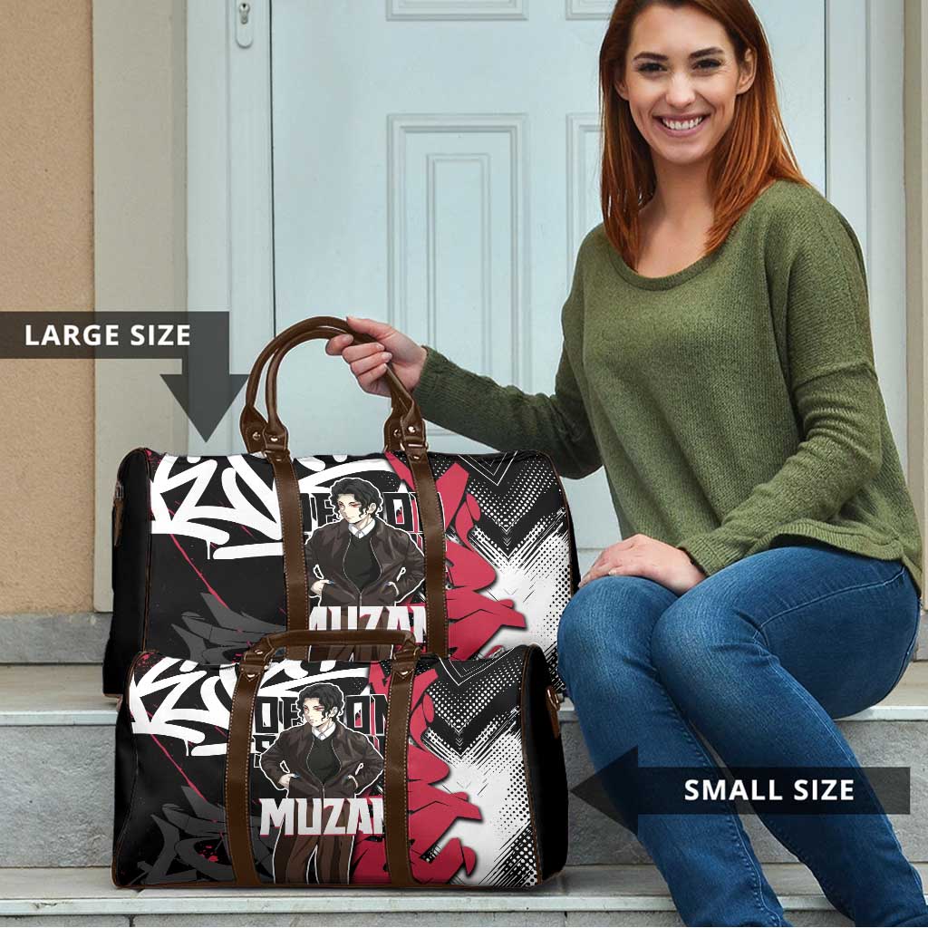 Muzan Demon Slayer Travel Bag Red Graffiti Anime Aesthetic