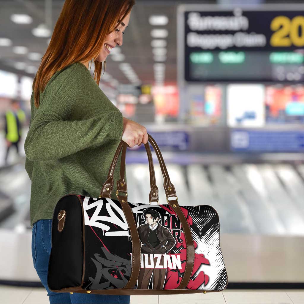 Muzan Demon Slayer Travel Bag Red Graffiti Anime Aesthetic