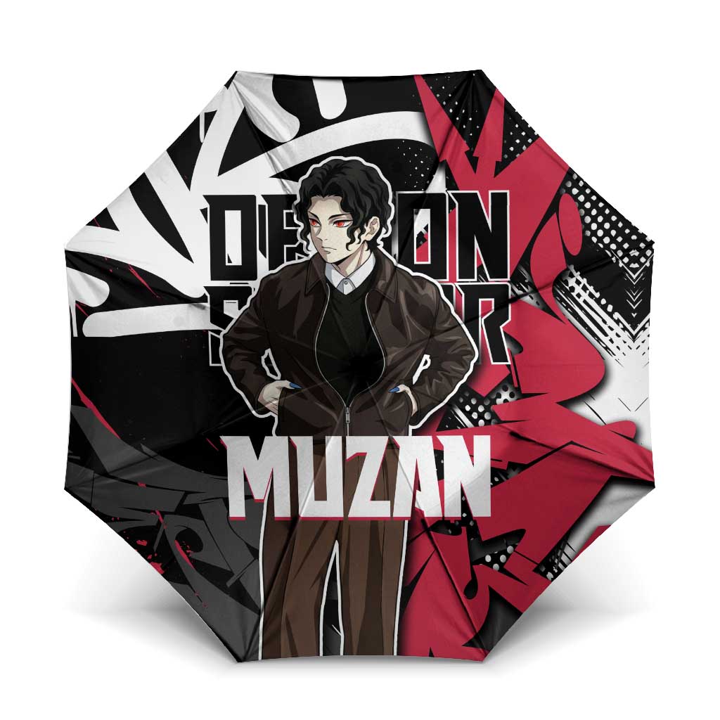 Muzan Demon Slayer Umbrella Red Graffiti Anime Aesthetic