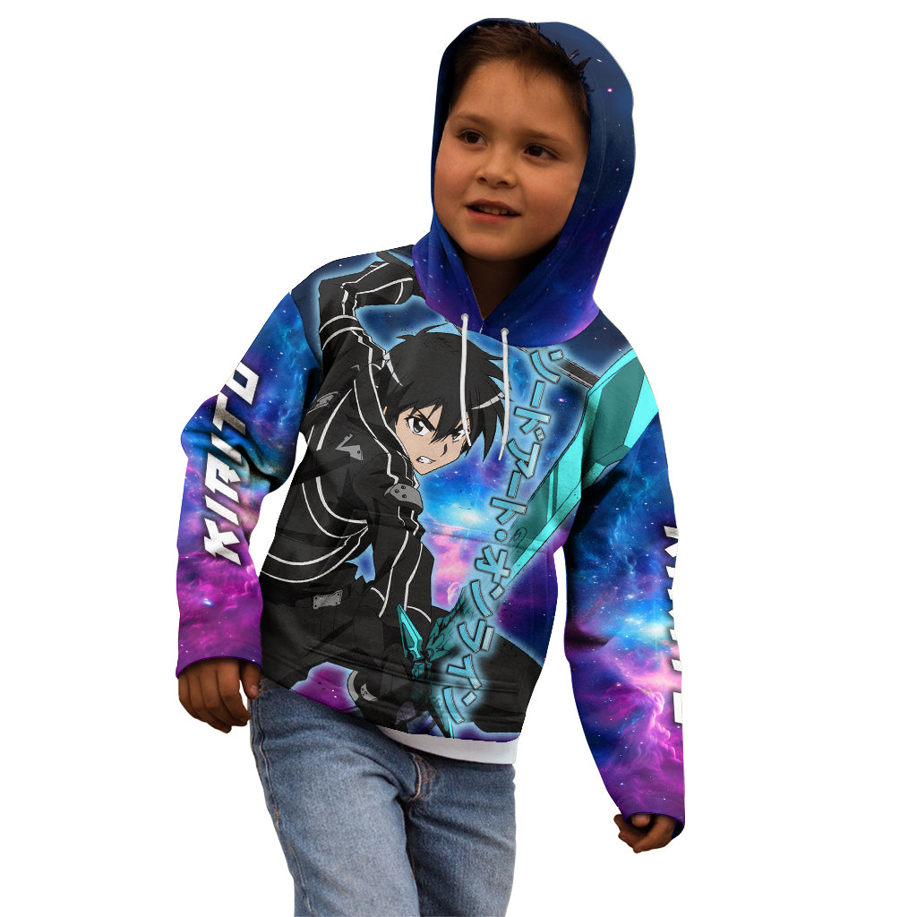 Kirito - Galaxy Style Kid Hoodie Sword Art Galaxy Style