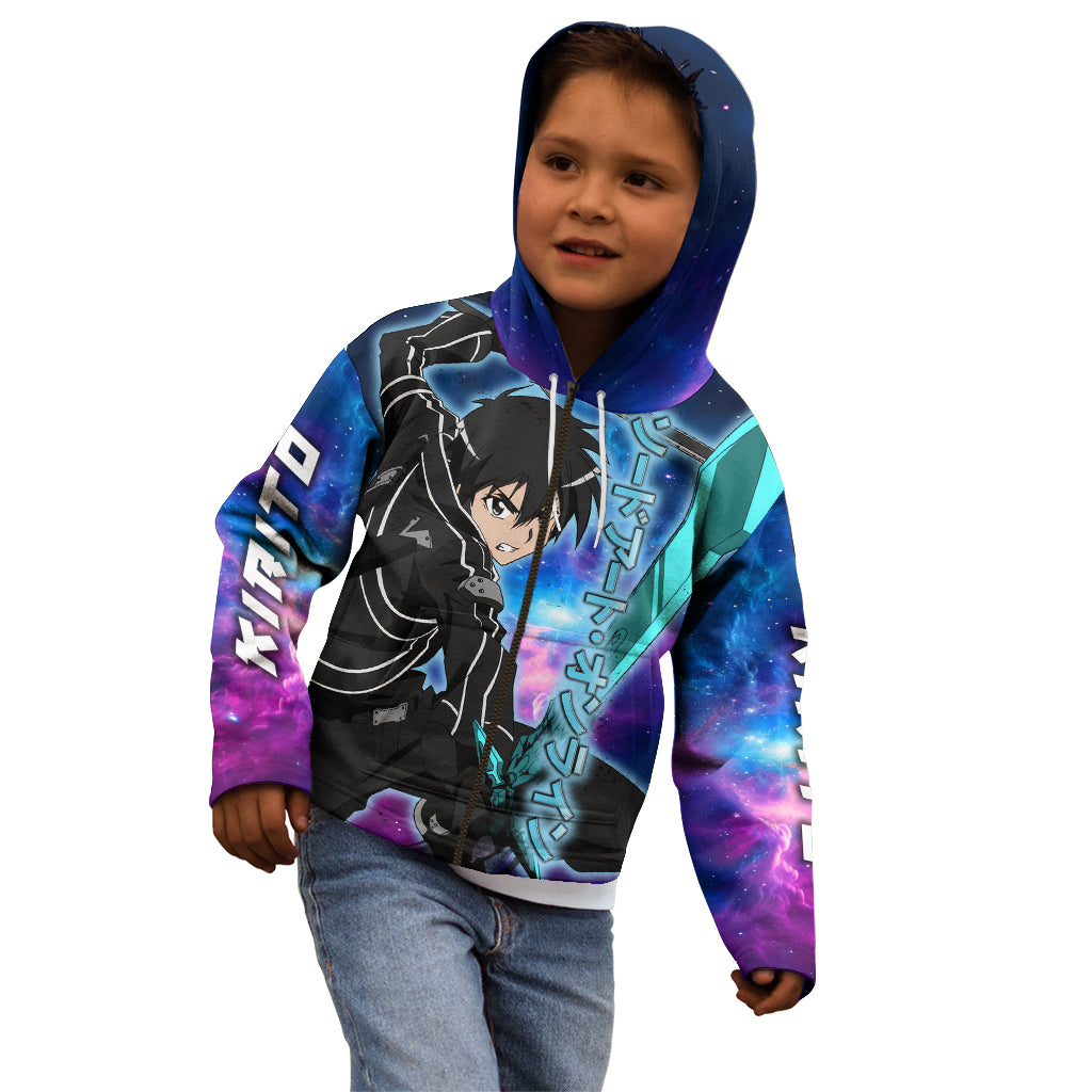 Kirito - Galaxy Style Kid Hoodie Sword Art Galaxy Style