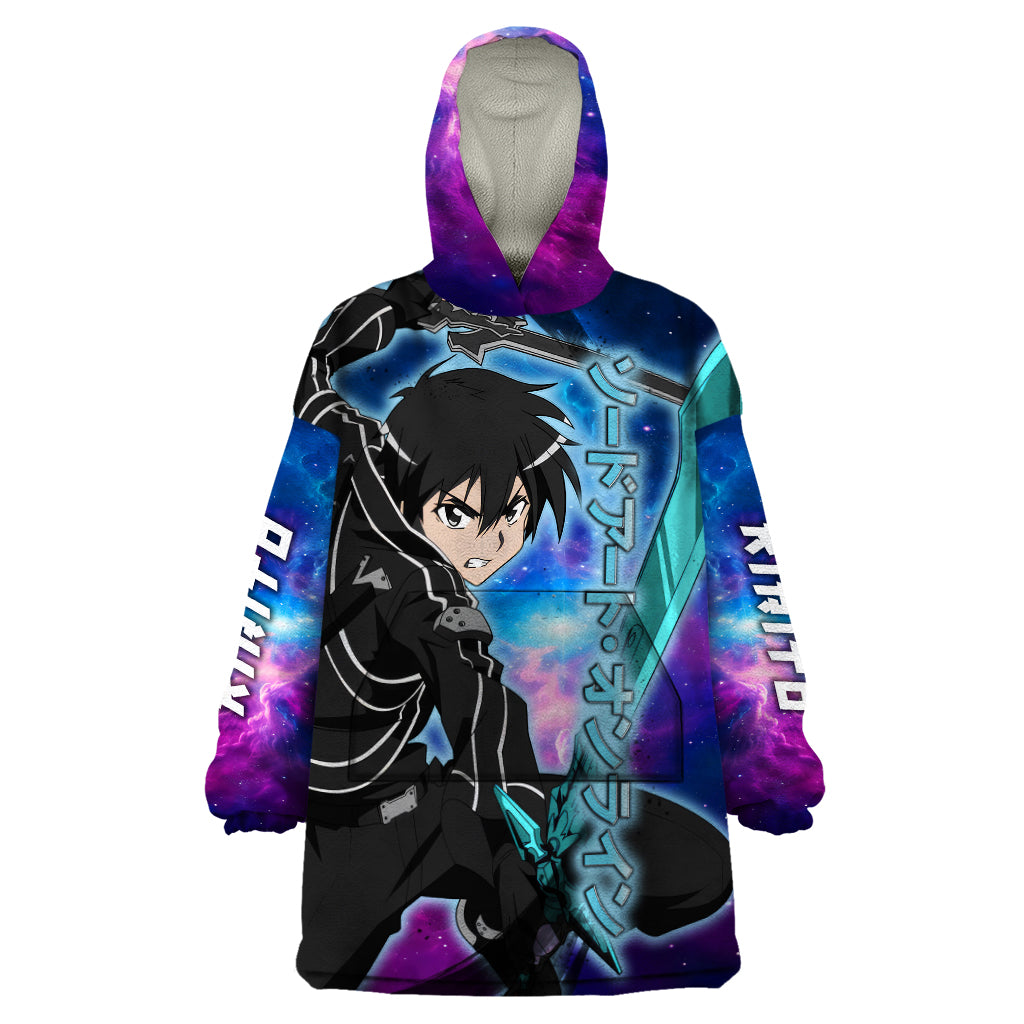 Kirito - Galaxy Style Wearable Blanket Hoodie Sword Art Galaxy Style
