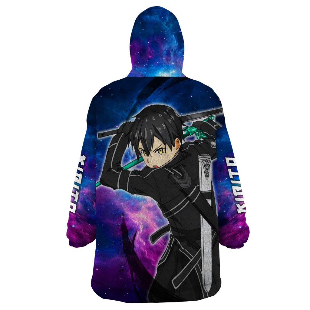 Kirito - Galaxy Style Wearable Blanket Hoodie Sword Art Galaxy Style