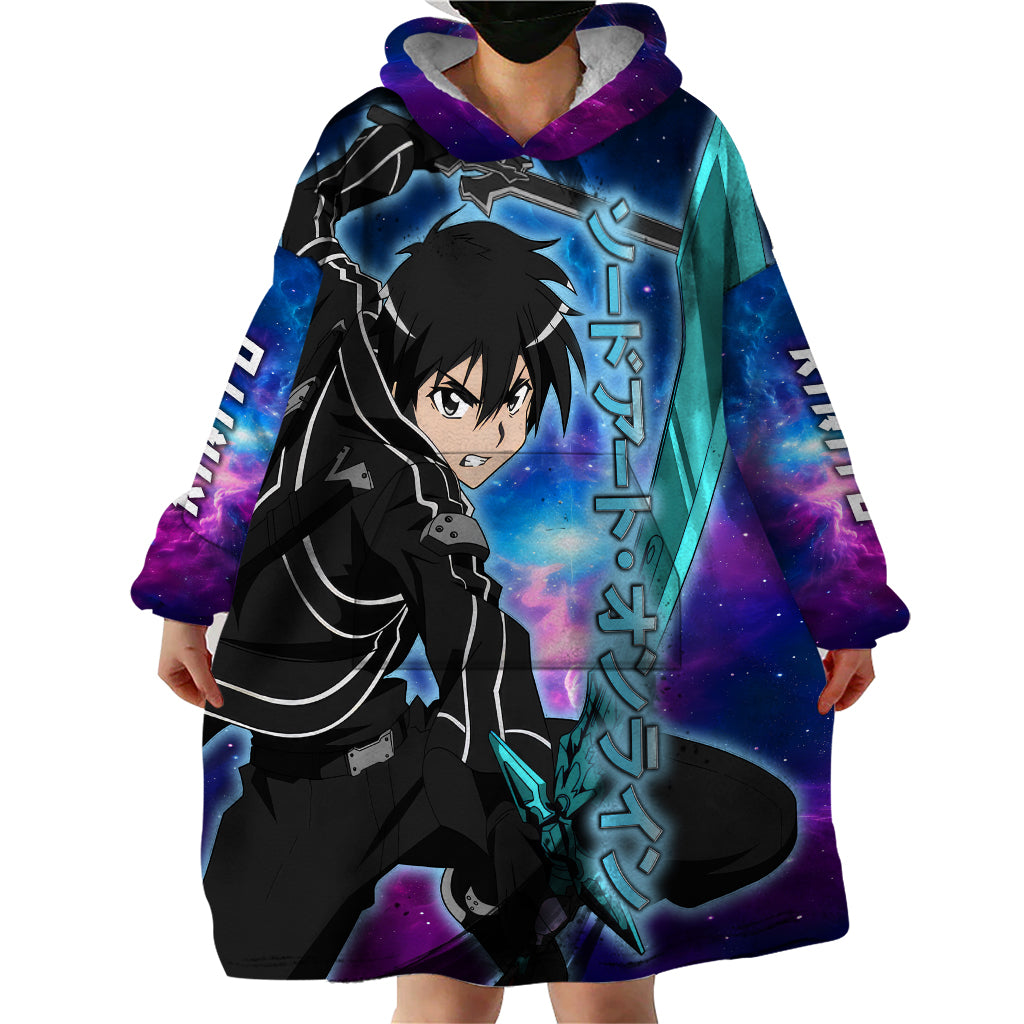 Kirito - Galaxy Style Wearable Blanket Hoodie Sword Art Galaxy Style