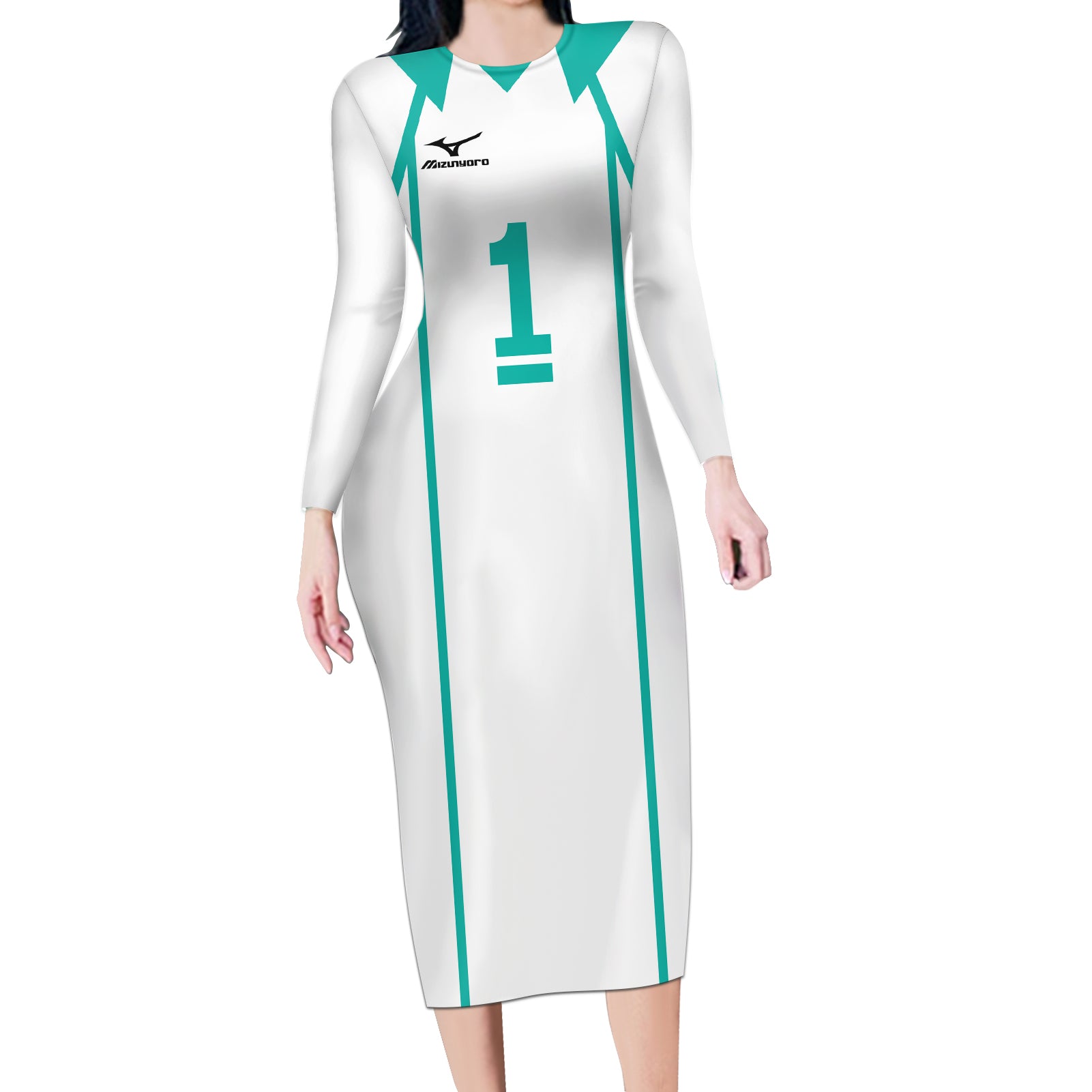 Toru Oikawa Long Sleeve Bodycon Dress Aoba Johsai
