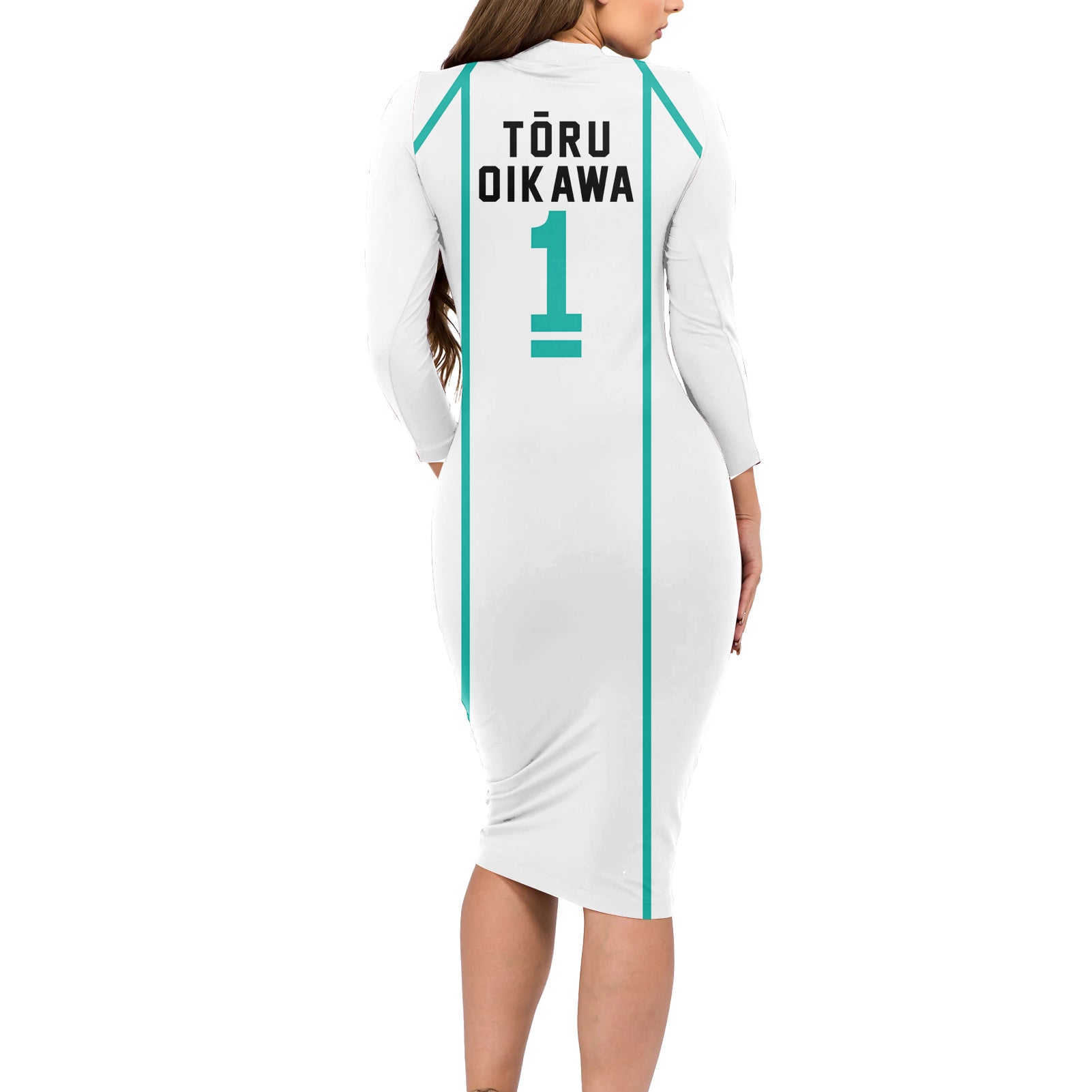 Toru Oikawa Long Sleeve Bodycon Dress Aoba Johsai