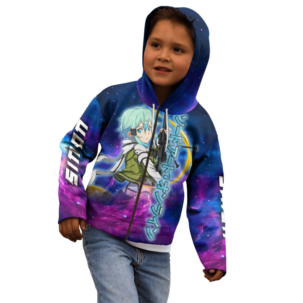 Sinon Kid Hoodie Sword Art Galaxy Style