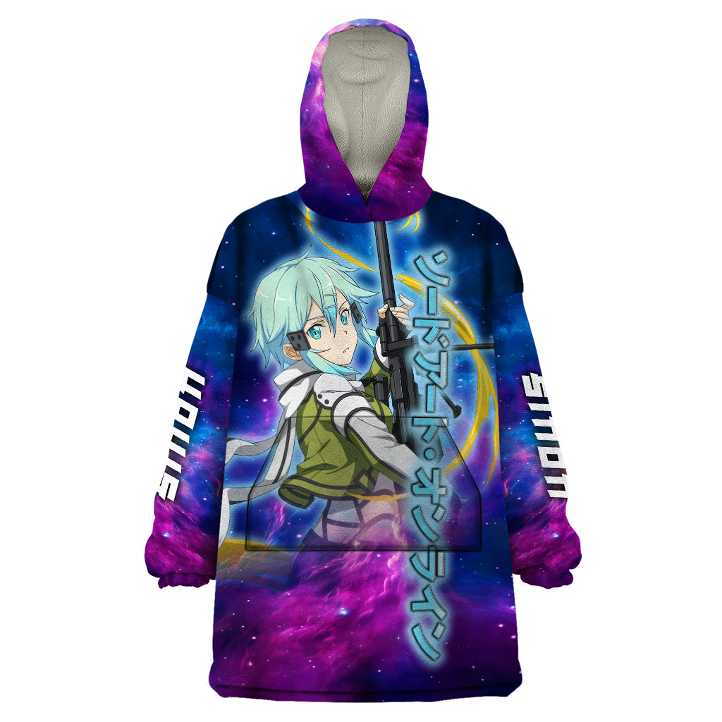Sinon Wearable Blanket Hoodie Sword Art Galaxy Style