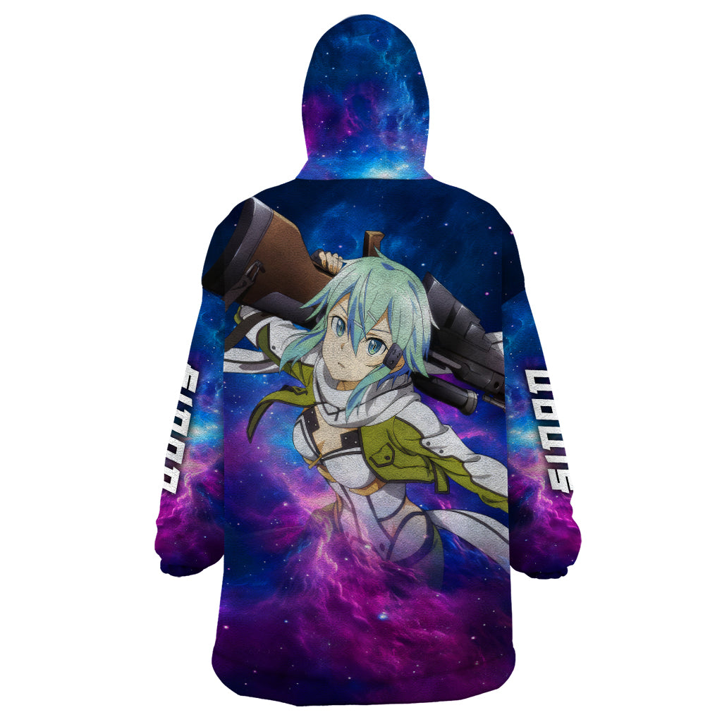 Sinon Wearable Blanket Hoodie Sword Art Galaxy Style