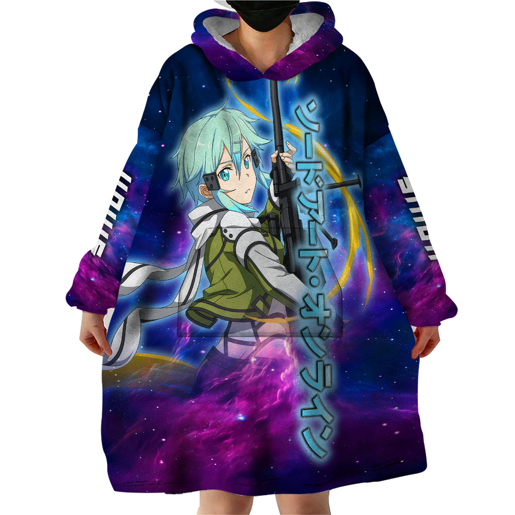 Sinon Wearable Blanket Hoodie Sword Art Galaxy Style