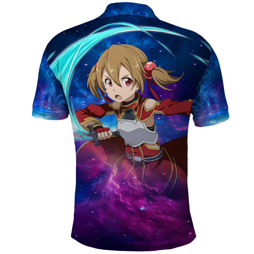 Silica Polo Shirt Sword Art Galaxy Style