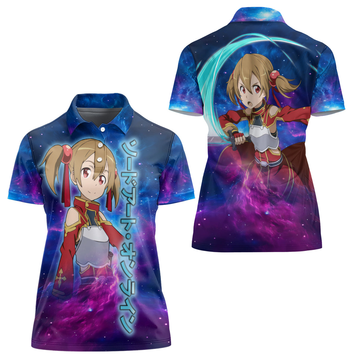 Silica Women Polo Shirt Sword Art Galaxy Style