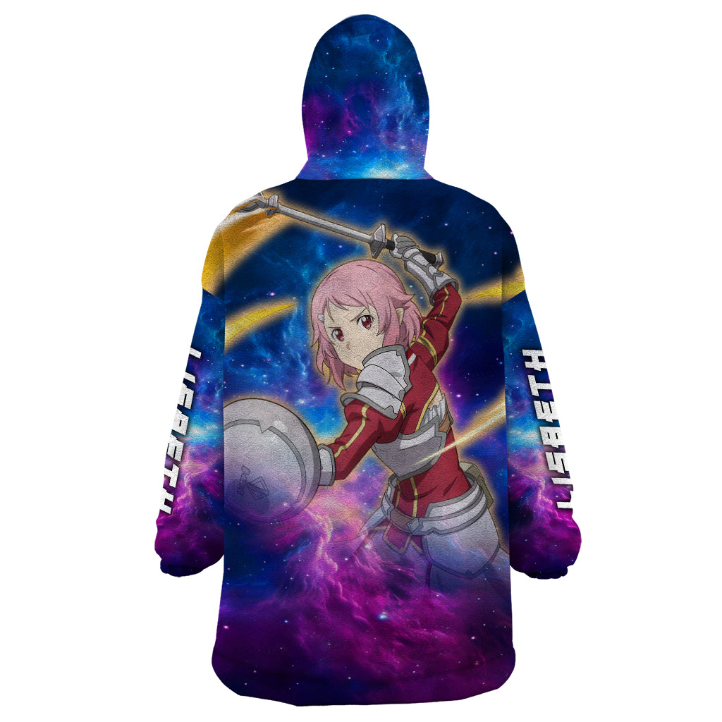 Shinozaki Rika Lisbeth Wearable Blanket Hoodie Sword Art Galaxy Style