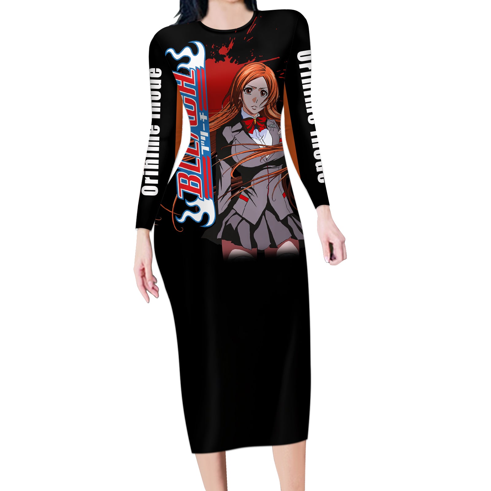 Orihime Inoue Long Sleeve Bodycon Dress Bleach