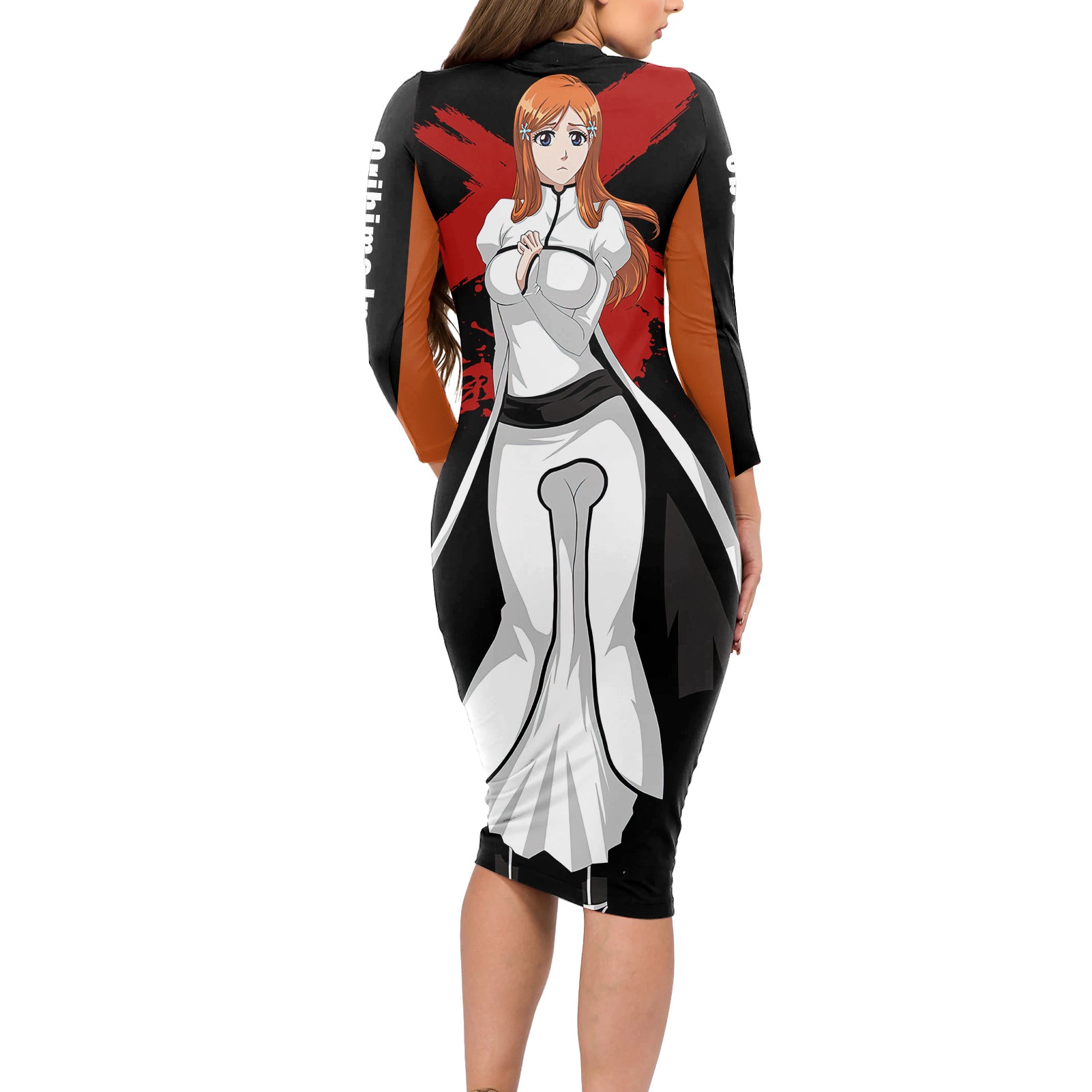 Orihime Inoue Long Sleeve Bodycon Dress Bleach