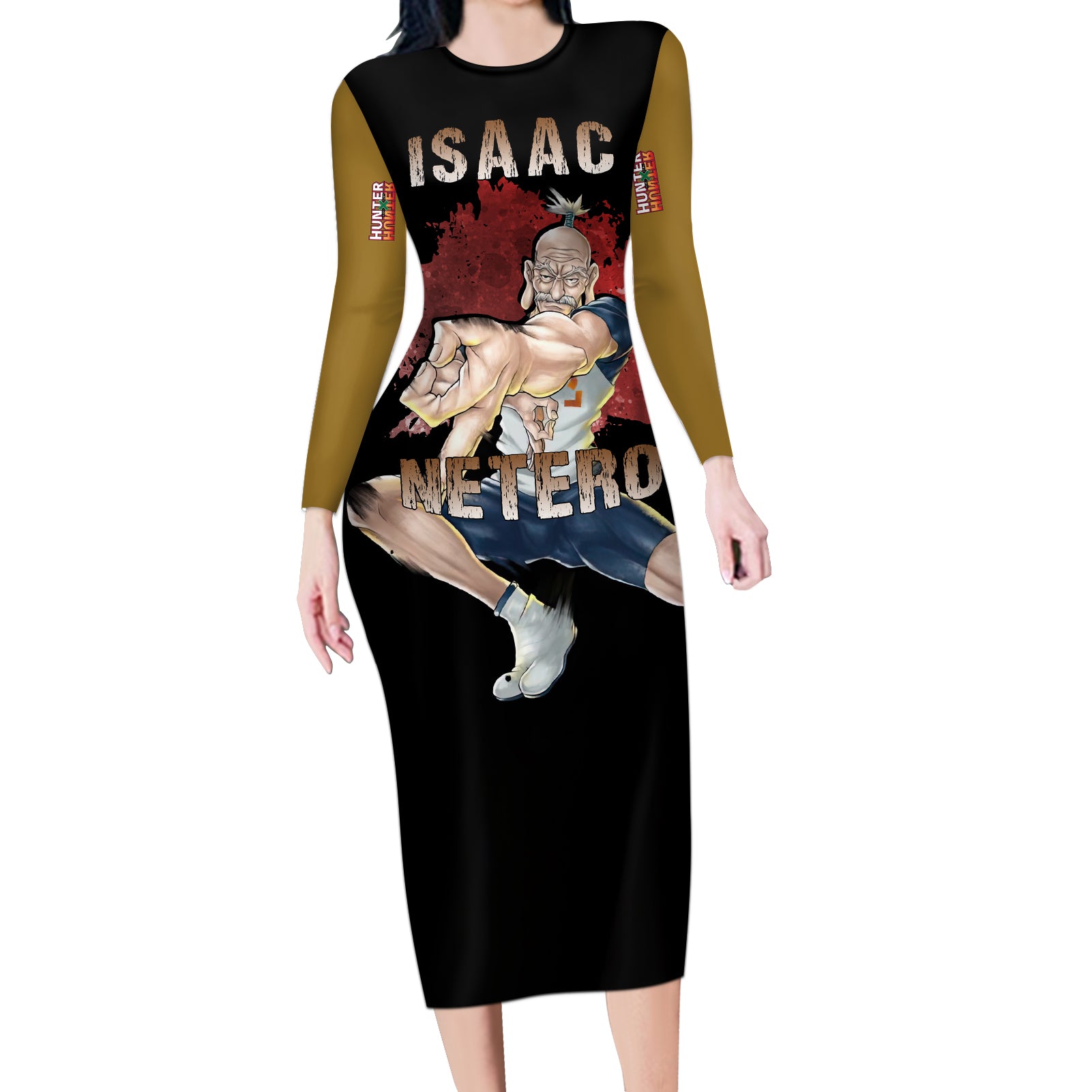 Isaac Netero Long Sleeve Bodycon Dress Hunter × Hunter
