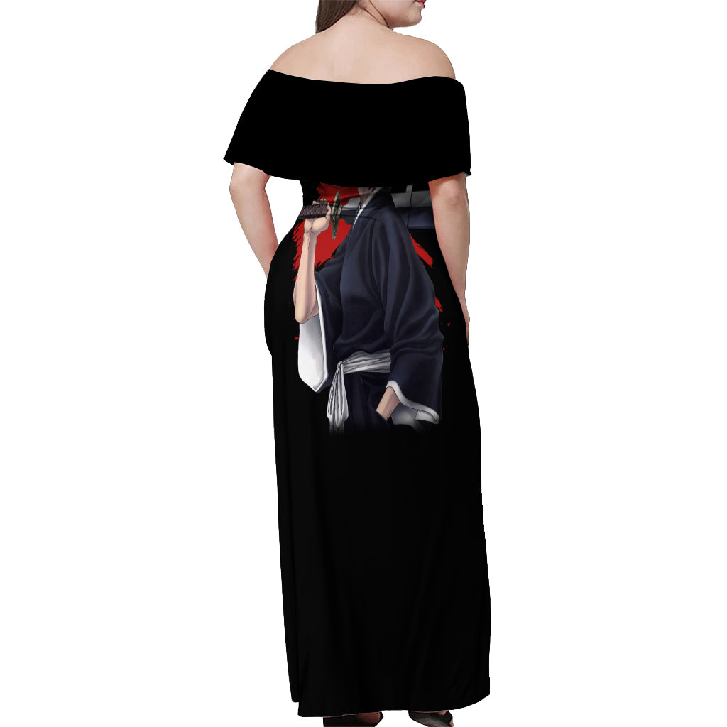 Renji Abarai Off Shoulder Maxi Dress BL Jacket