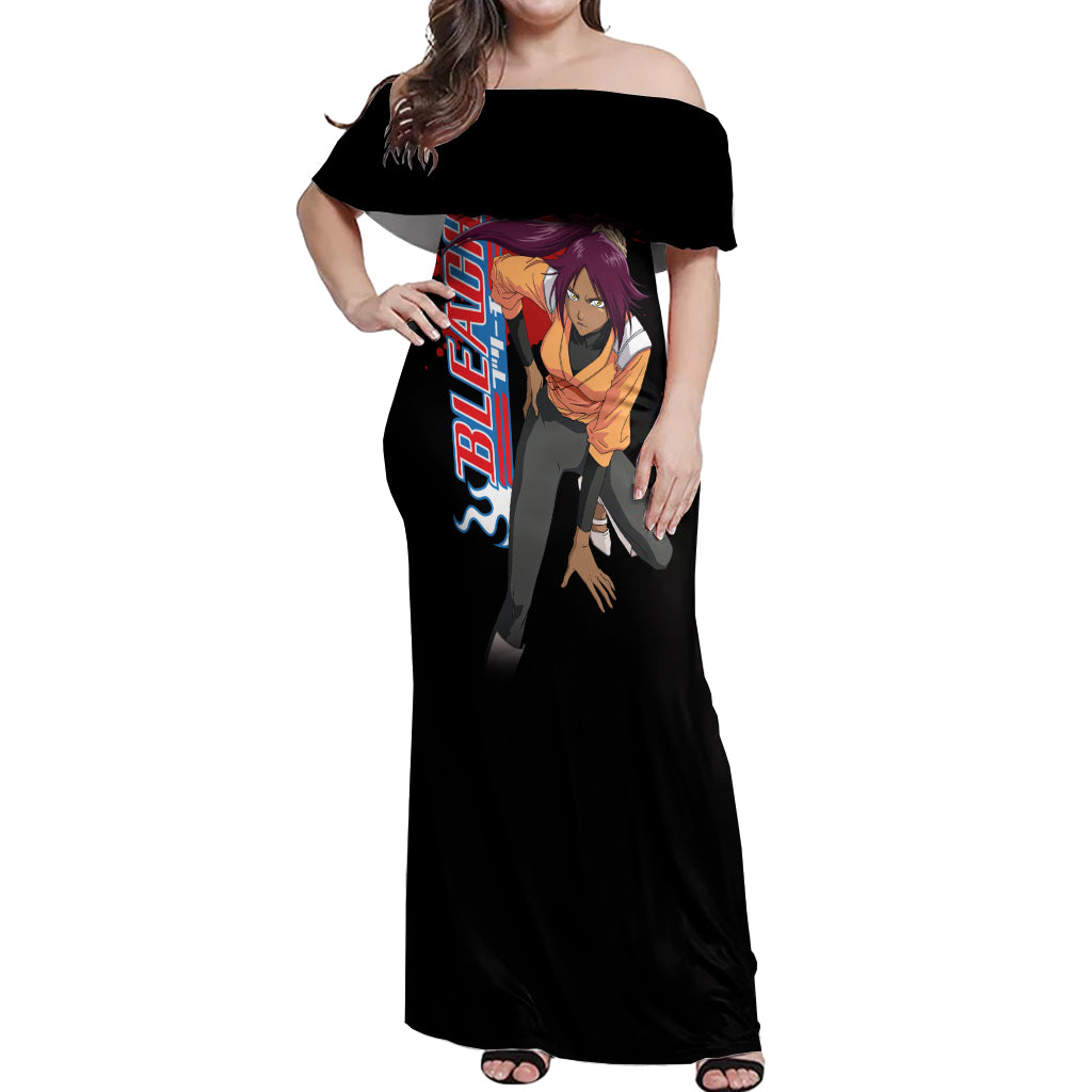Yoruichi Shihoin Off Shoulder Maxi Dress Bleach