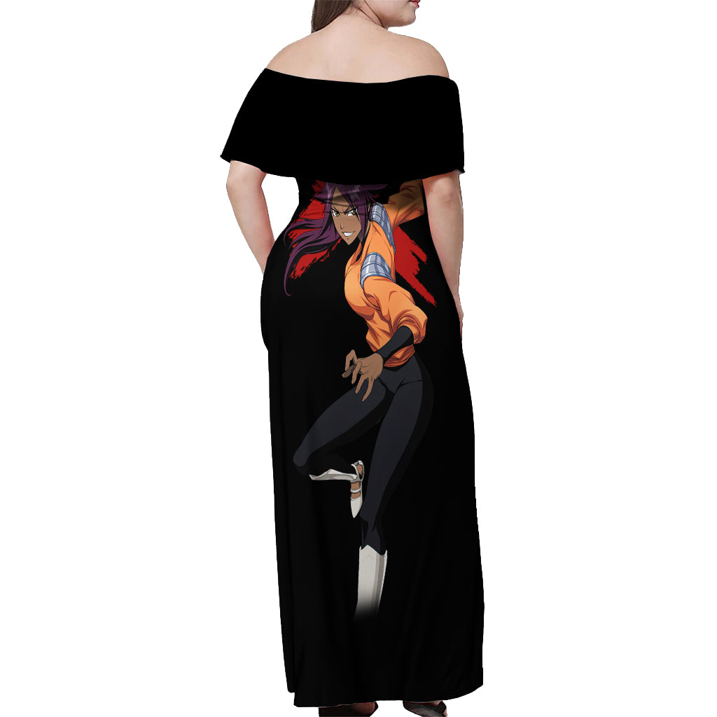 Yoruichi Shihoin Off Shoulder Maxi Dress Bleach