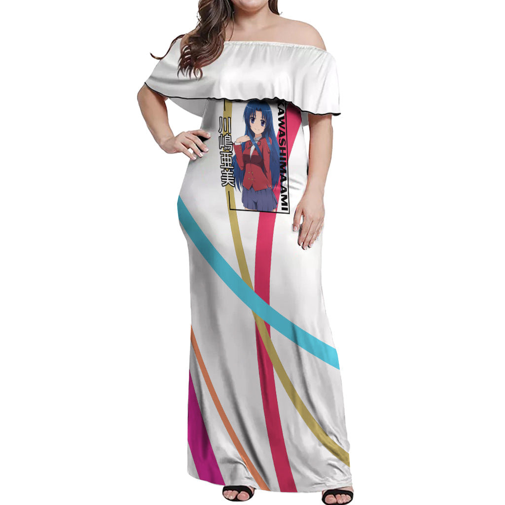 Kawashima Ami Off Shoulder Maxi Dress Toradora Anime Style
