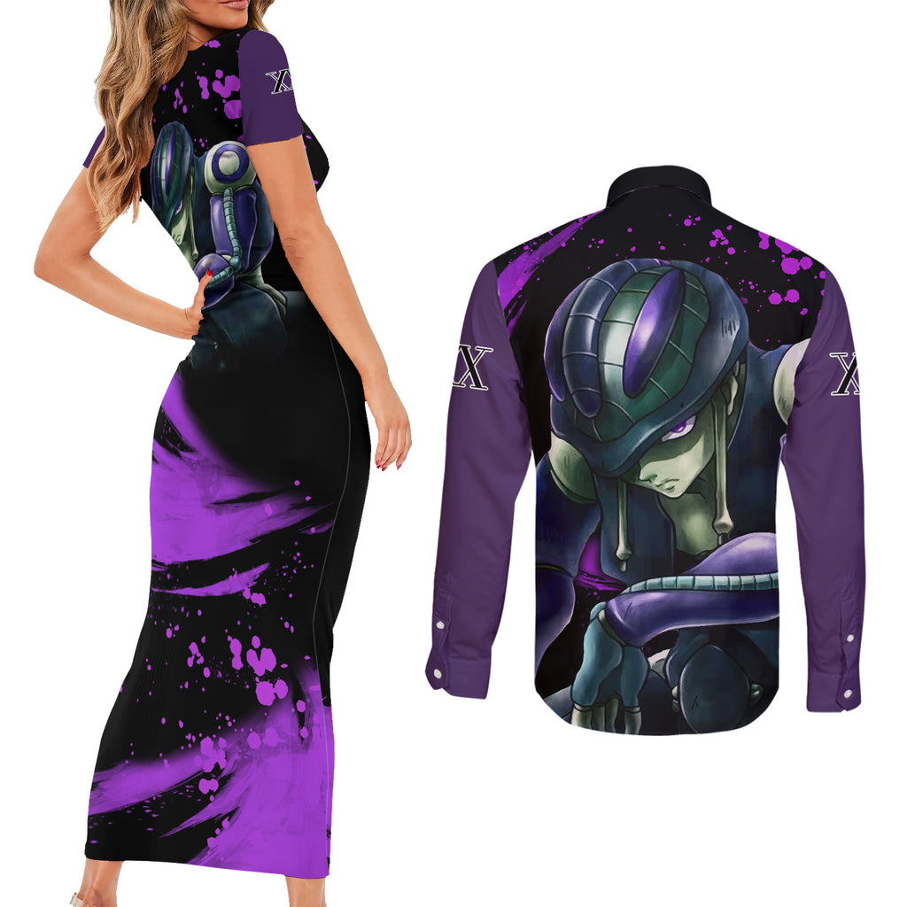 Meruem Couples Matching Short Sleeve Bodycon Dress and Long Sleeve Button Shirt Hunter X Hunter