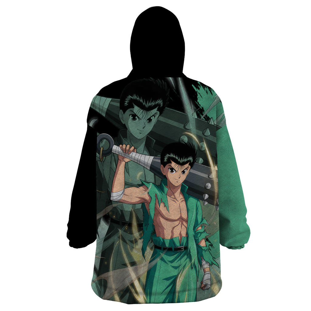 Yusuke Urameshi Wearable Blanket Hoodie Yu Yu Hakusho Anime Style