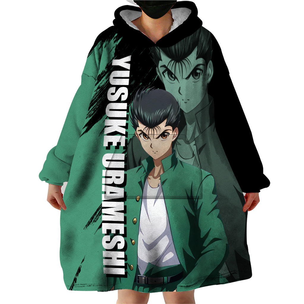 Yusuke Urameshi Wearable Blanket Hoodie Yu Yu Hakusho Anime Style