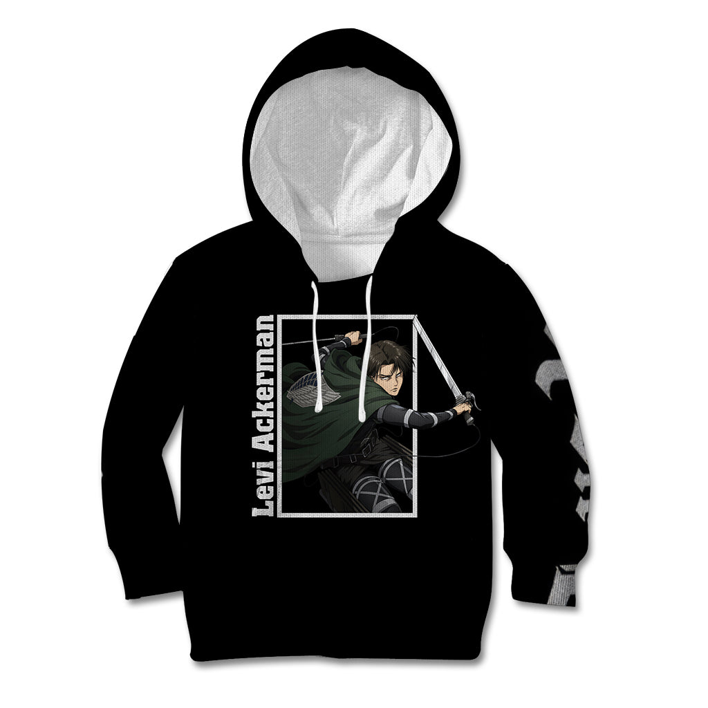 Levi Ackerman Kid Hoodie Attack On Titan Anime Style