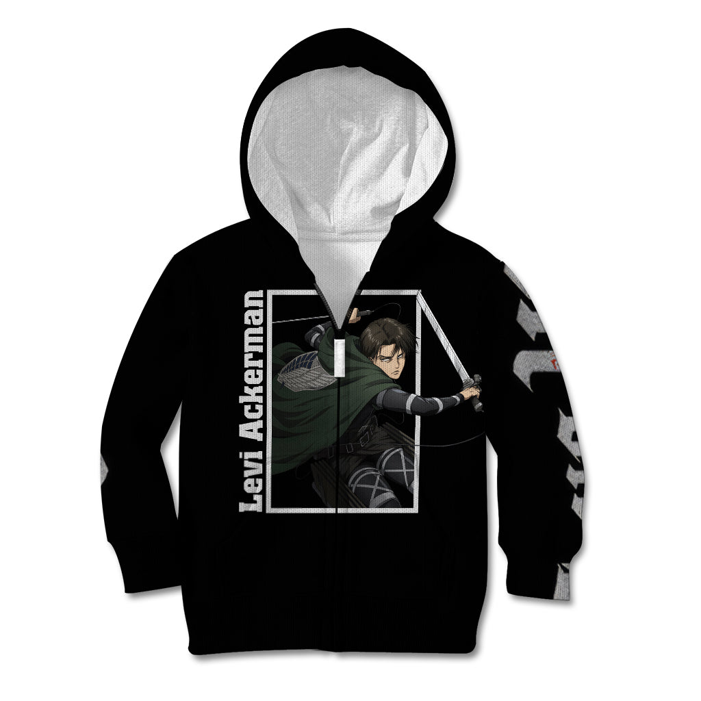 Levi Ackerman Kid Hoodie Attack On Titan Anime Style