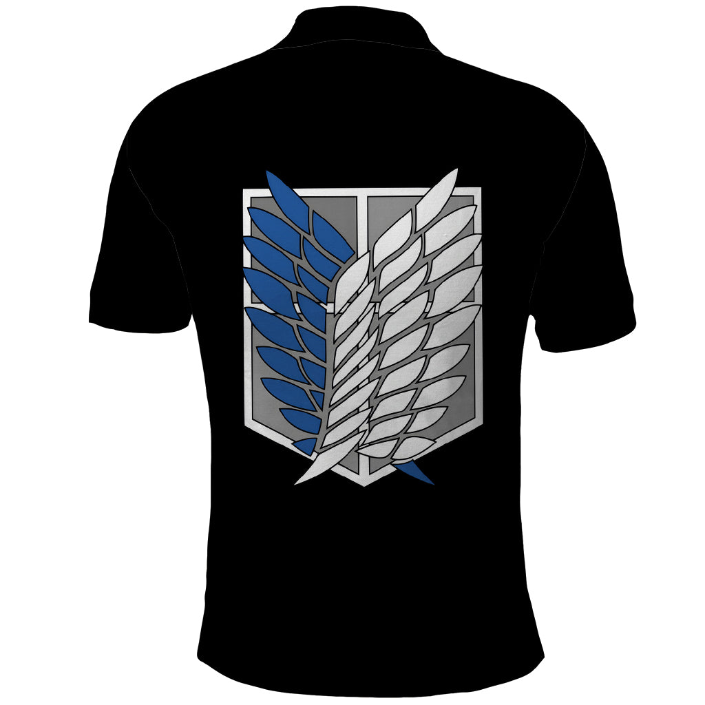 Levi Ackerman Polo Shirt Attack On Titan Anime Style