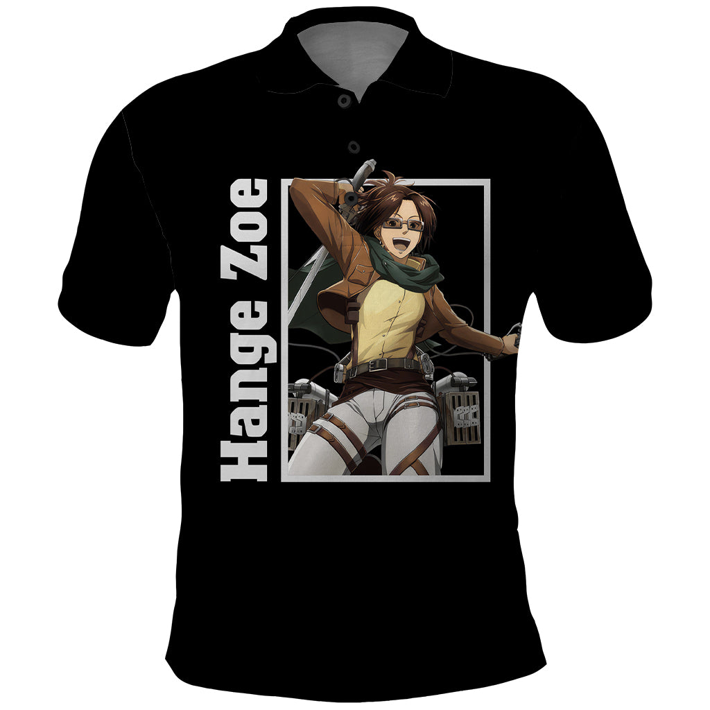 Hange Zoe Polo Shirt Attack On Tittan Anime Style