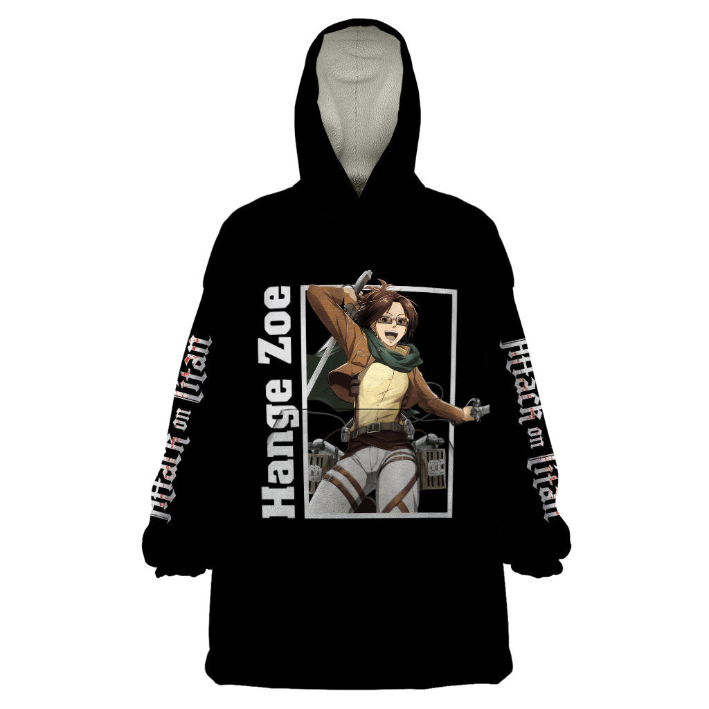 Hange Zoe Wearable Blanket Hoodie Attack On Tittan Anime Style