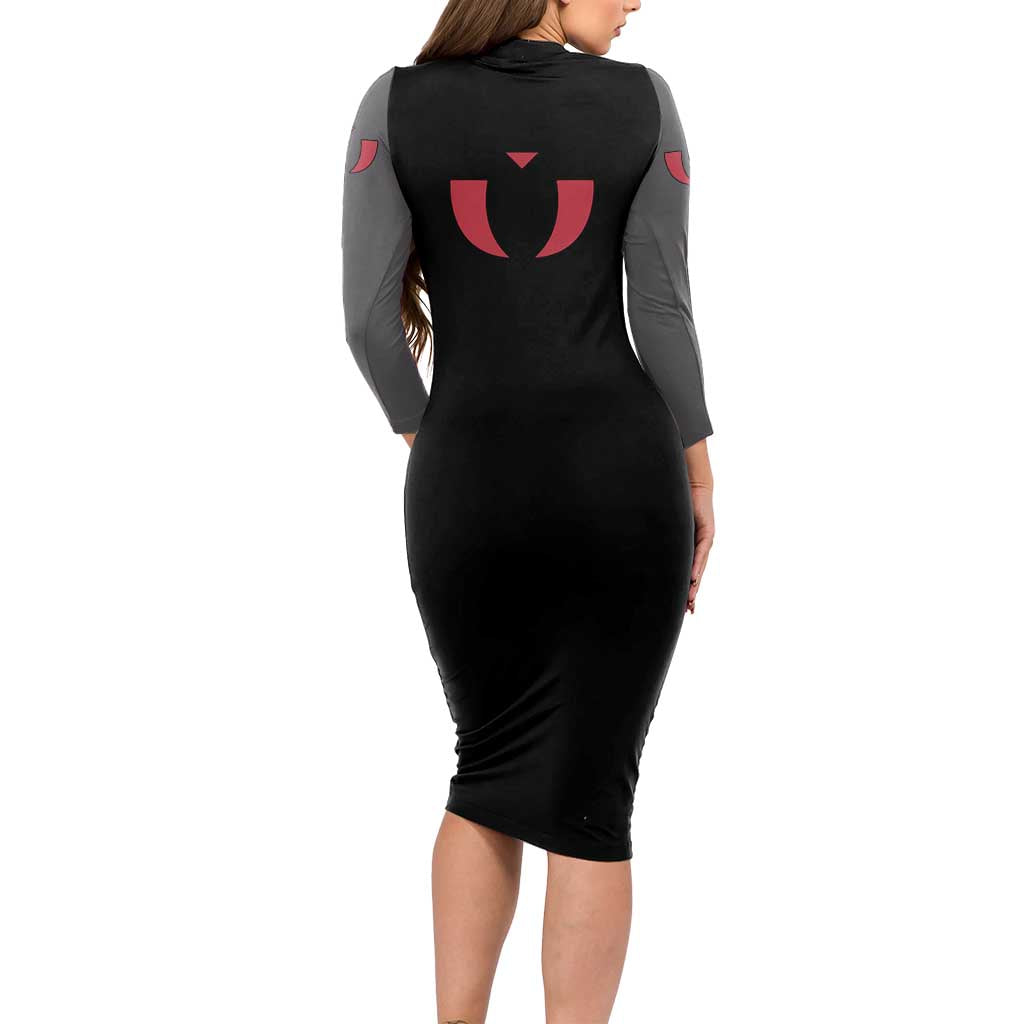 Kiba Inuzuka - Naruto Long Sleeve Bodycon Dress Anime Mix Manga Style