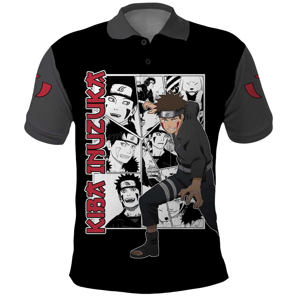 Kiba Inuzuka - Naruto Polo Shirt Anime Mix Manga Style