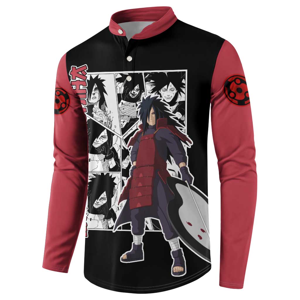 Madara Uchiha - Naruto Button Sweatshirt Anime Mix Manga Style