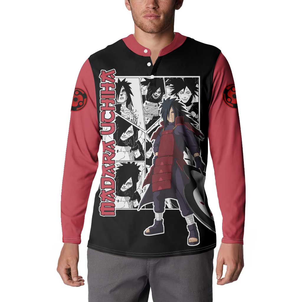 Madara Uchiha - Naruto Button Sweatshirt Anime Mix Manga Style