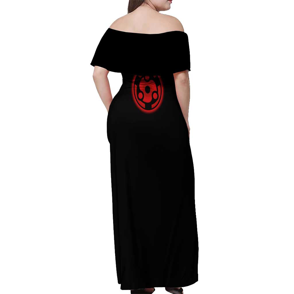 Madara Uchiha - Naruto Off Shoulder Maxi Dress Anime Mix Manga Style