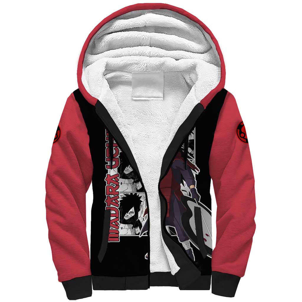 Madara Uchiha - Naruto Sherpa Hoodie Anime Mix Manga Style