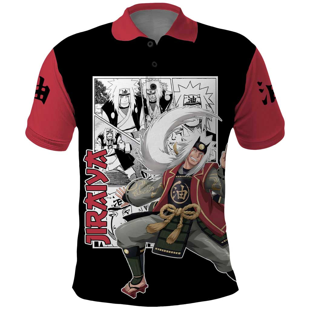 Jiraiya - Naruto Polo Shirt Anime Mix Manga Style
