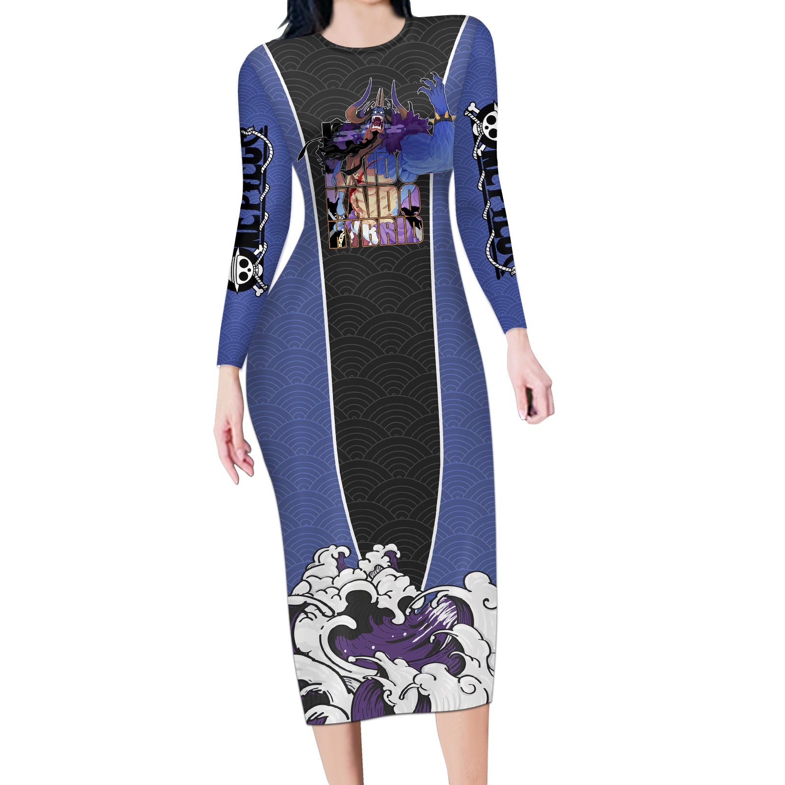 Kaido Hybrid - One Piece Long Sleeve Bodycon Dress Japan Anime Style